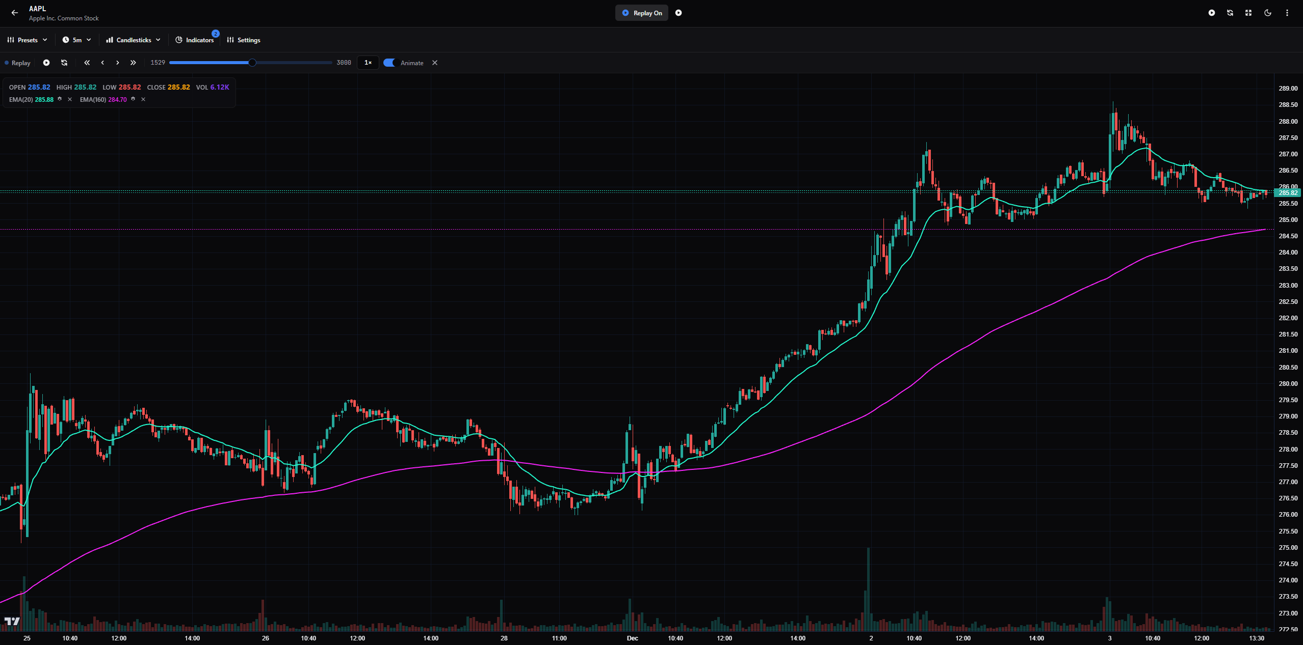 Alpaca Wrapper Dashboard Dark Mode